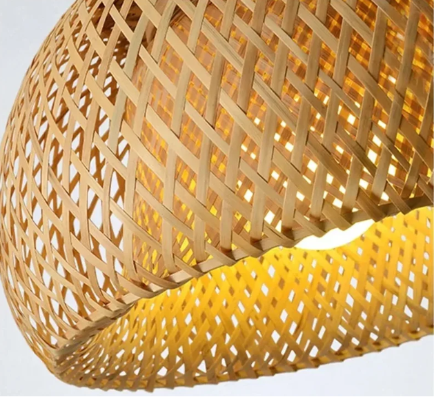 Lanterne Suspendue en Bambou & Rotin