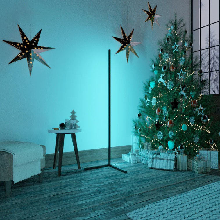 Lampadaire d’Angle Minimaliste, Lumière Ambiance