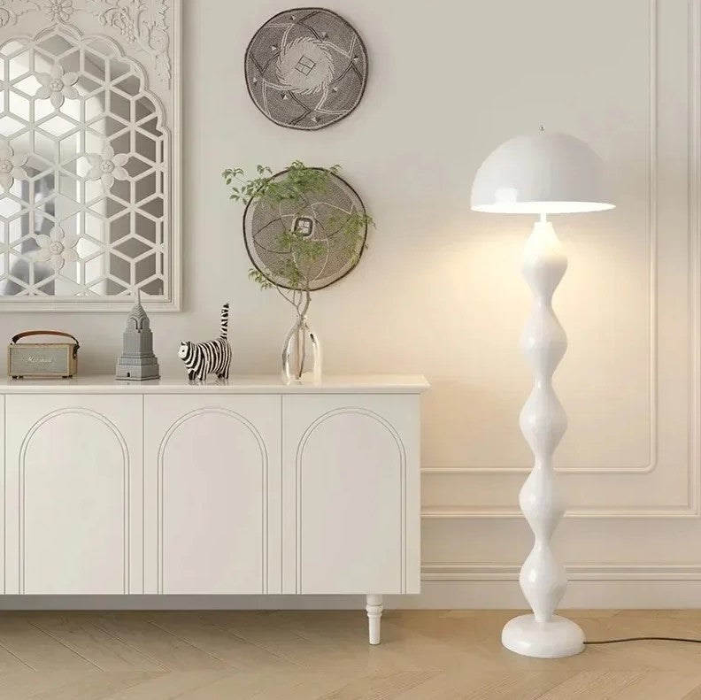 Lampadaire Sculptural Moderne – Laqué, Douille E27
