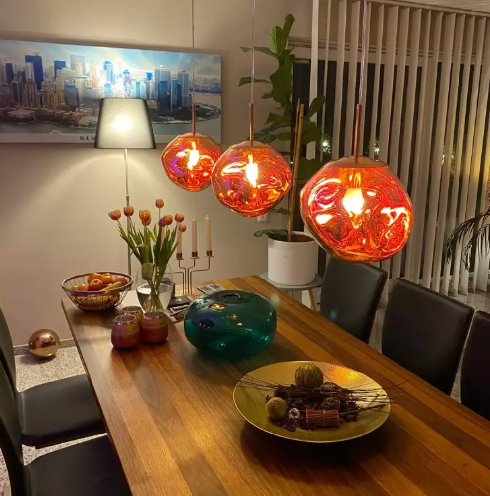 Suspension Galaxie – Verre Effet Fumé, Dimmable, Douille E27
