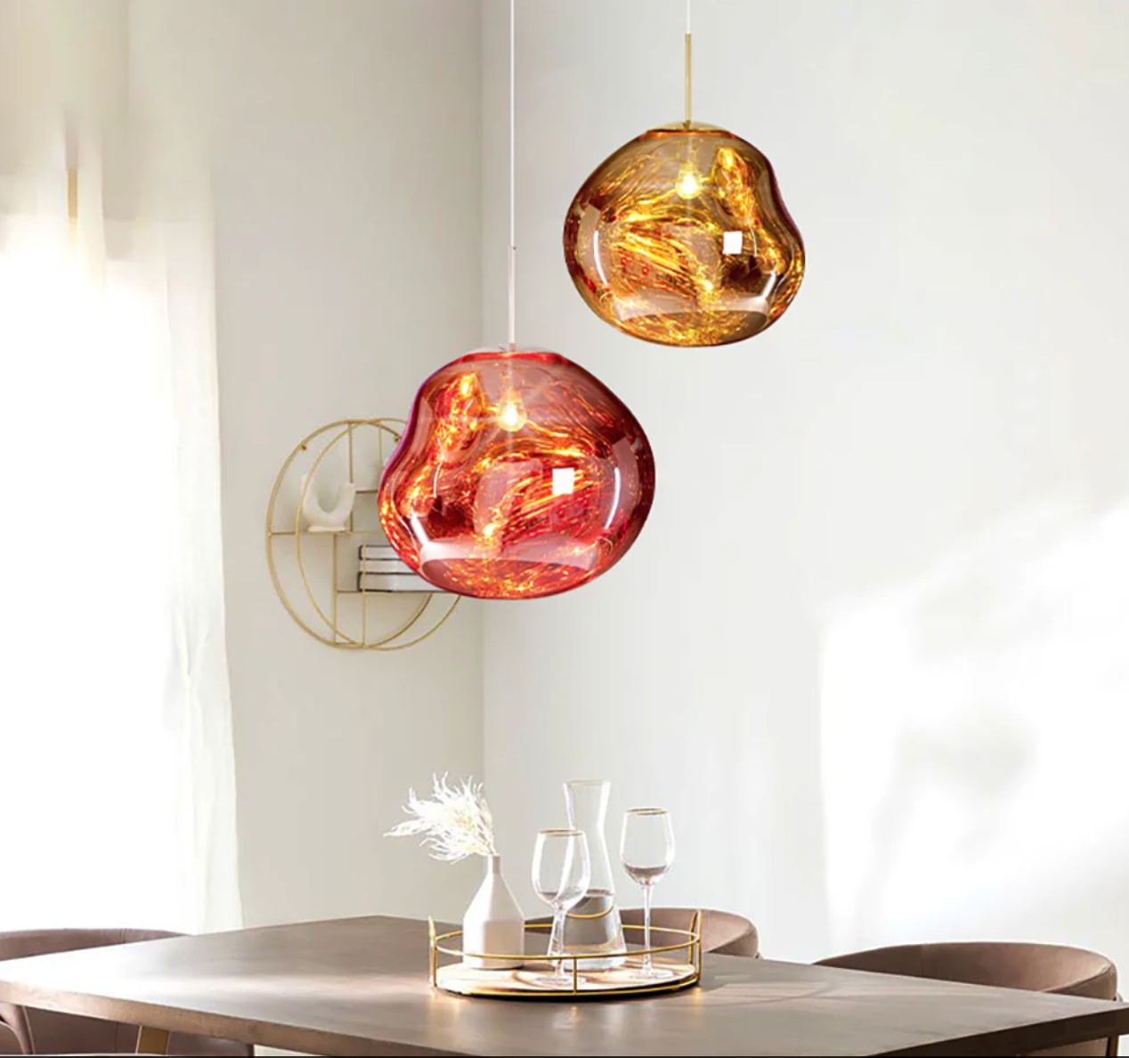 Suspension Galaxie – Verre Effet Fumé, Dimmable, Douille E27