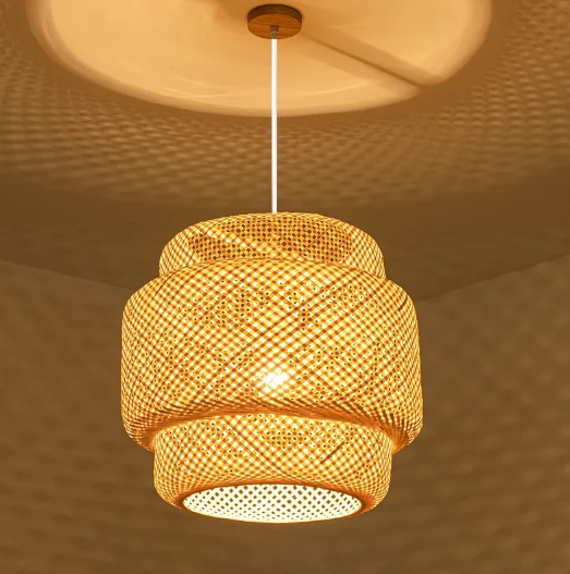 Suspension Naturelle en Bambou Tressé