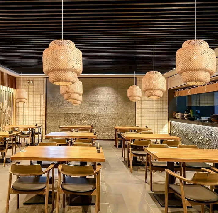 Suspension Naturelle en Bambou Tressé