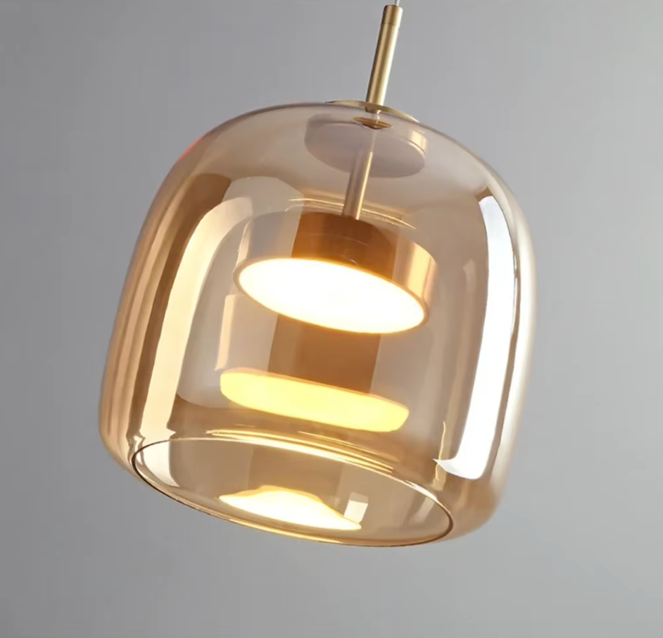 Suspension Design en Verre Fumé