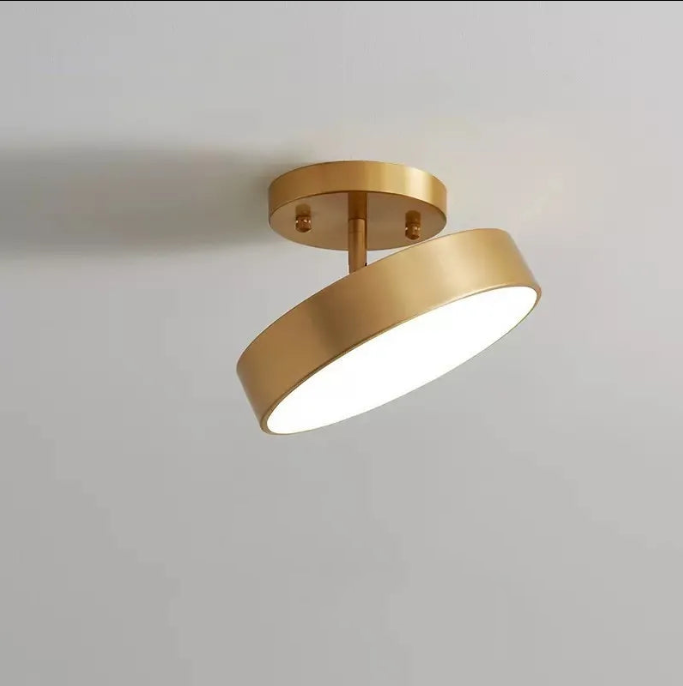 Modern copper led chandelier