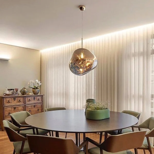 Suspension Galaxie – Verre Effet Fumé, Dimmable, Douille E27