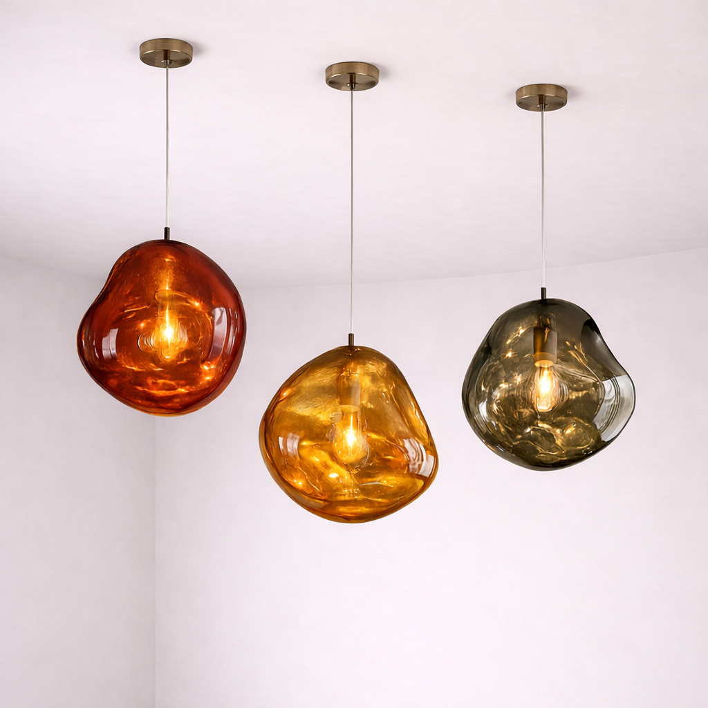Suspension Galaxie – Verre Effet Fumé, Dimmable, Douille E27