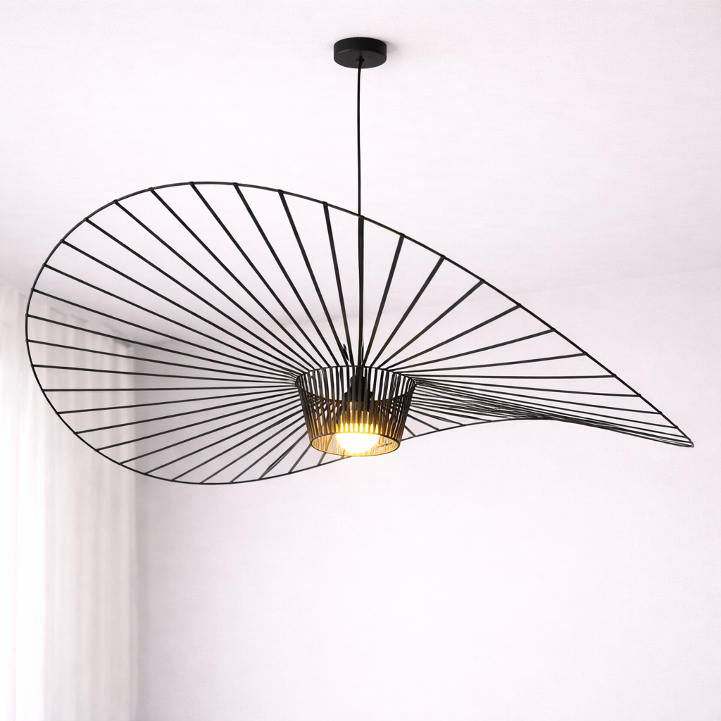 Suspension Canopée Sculpturale – Design Filaire Noir