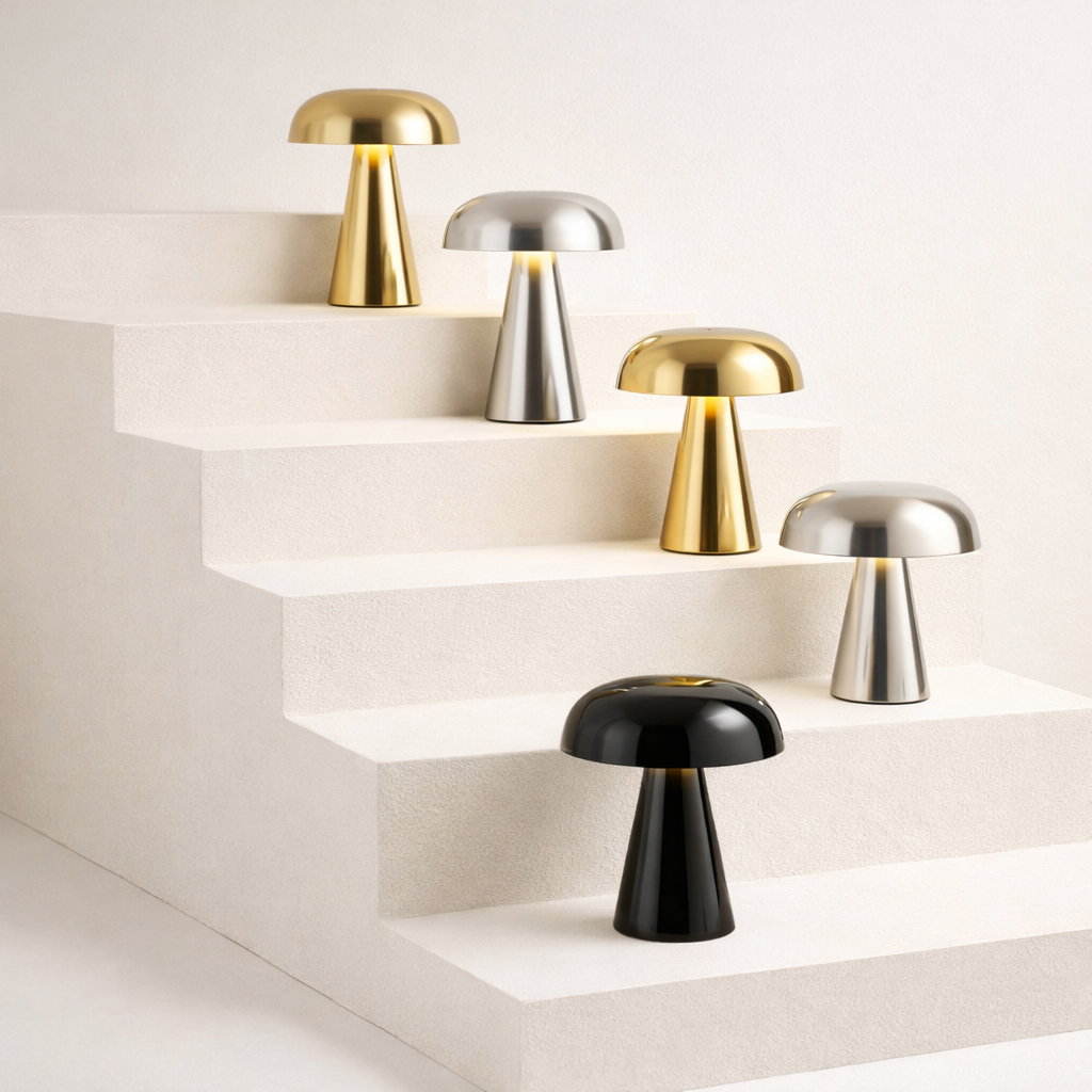 Lampe Champignon Tactile Rechargeable – Intensité Réglable