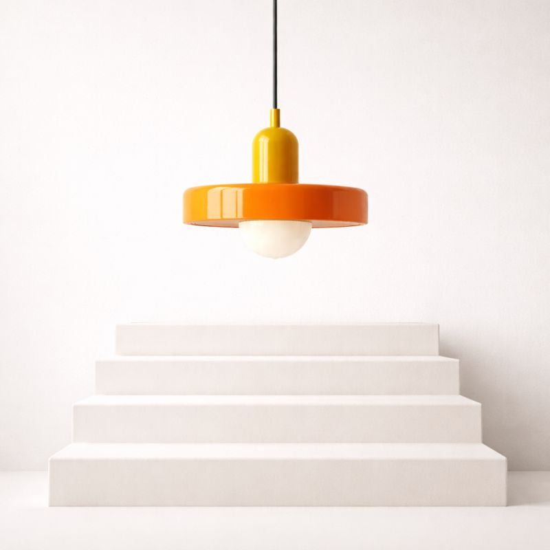 Suspension Nordique en Verre Crème – Douille E27