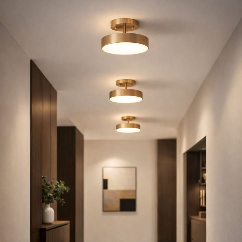 Lustre LED Cuivre Moderne