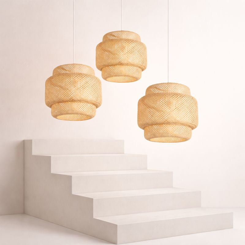 Suspension Naturelle en Bambou Tressé