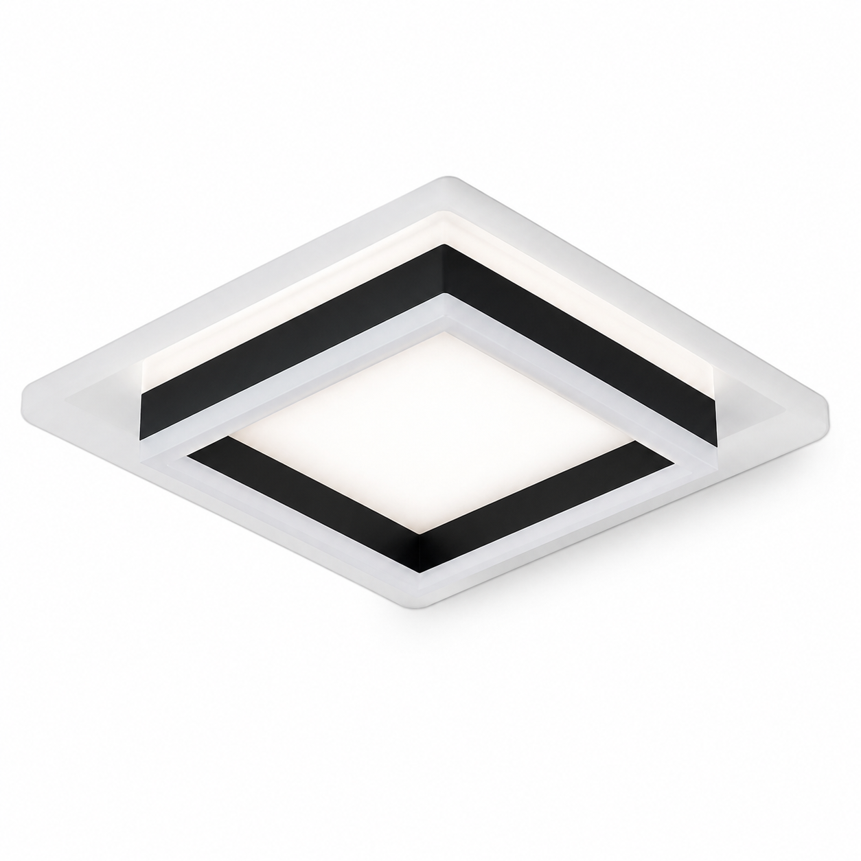 Plafonnier Carré LED Noir & Blanc