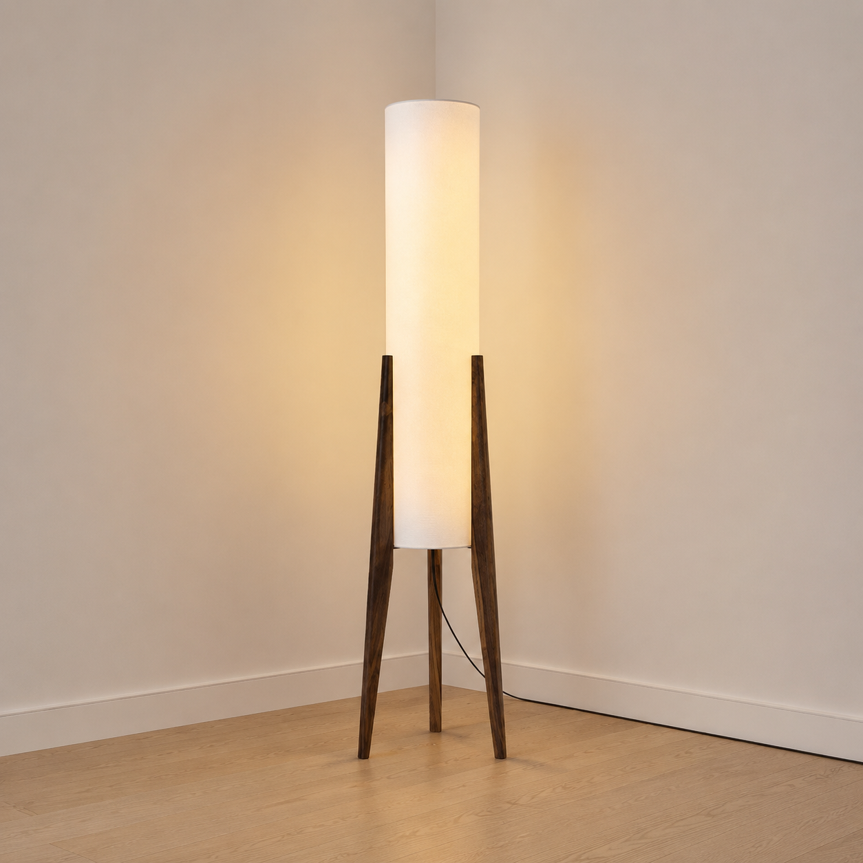 LAMPADAIRE WABI — BOIS & LUMIÈRE DOUCE