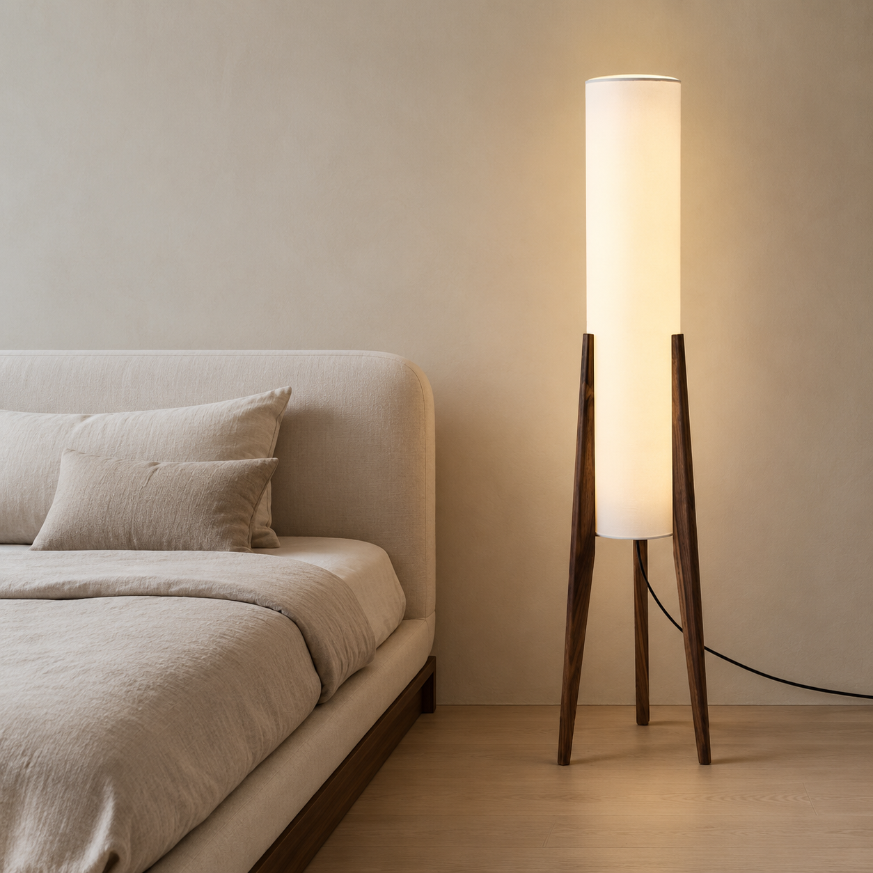 LAMPADAIRE WABI — BOIS & LUMIÈRE DOUCE