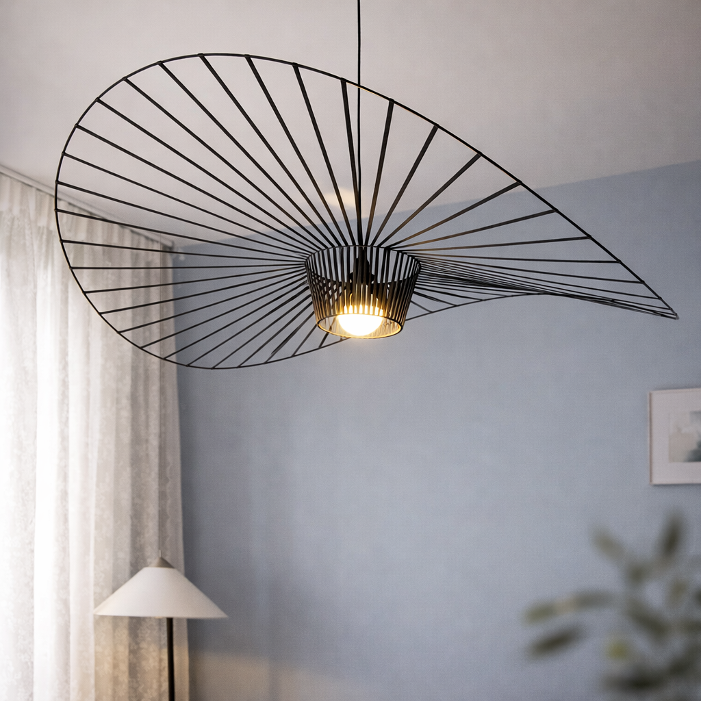 Suspension Canopée Sculpturale – Design Filaire Noir