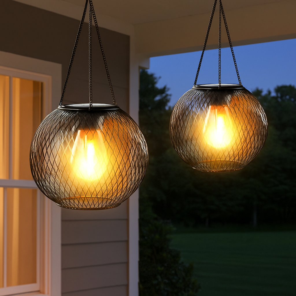 Lanterne Solaire Suspendue « Éclat Nocturne »