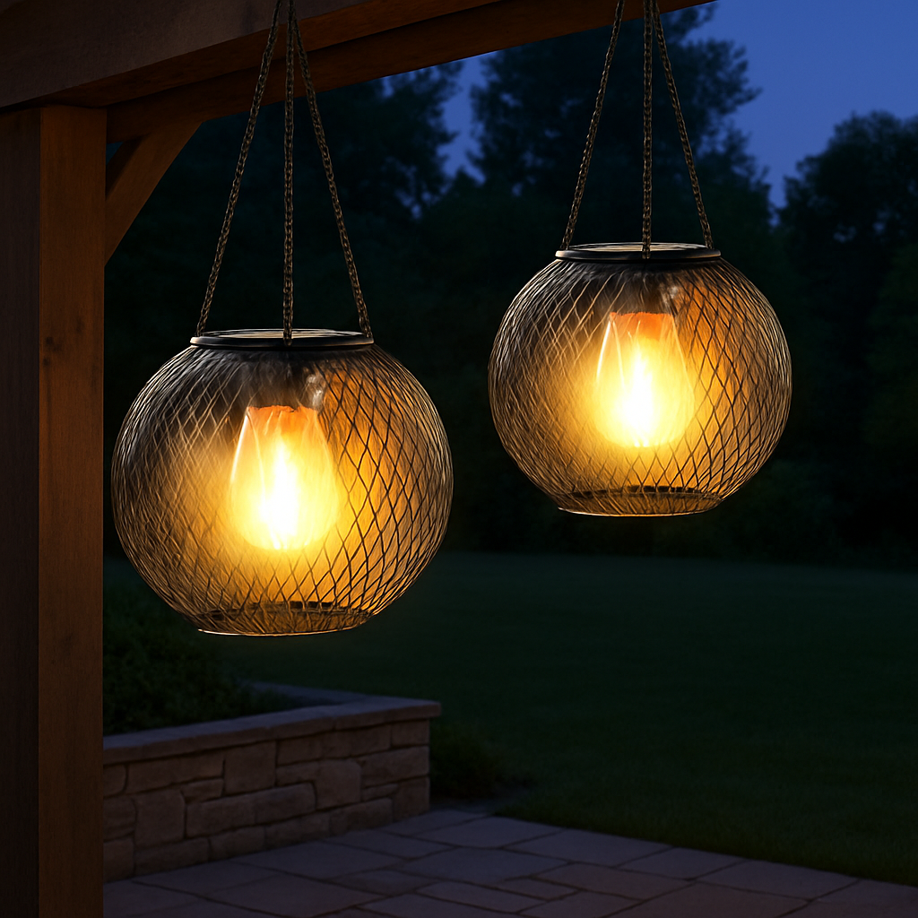 Lanterne Solaire Suspendue « Éclat Nocturne »