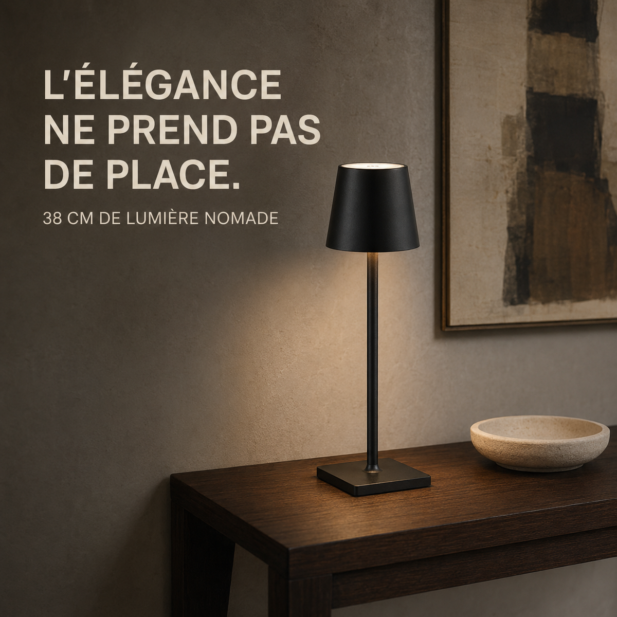 LAMPE NOMADE RECHARGEABLE — INTÉRIEUR & TERRASSE