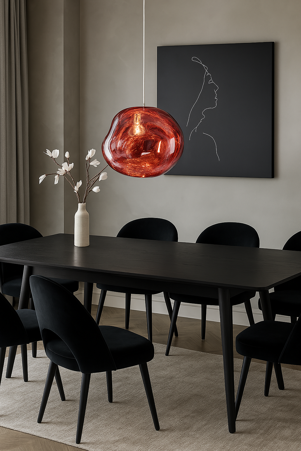 Suspension Galaxie – Verre Effet Fumé, Dimmable, Douille E27