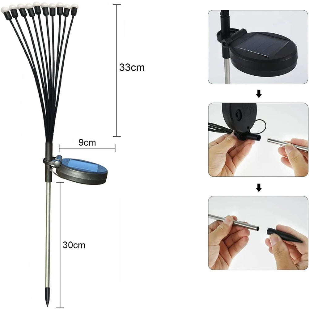 Éclairage de Jardin Solaire Oscillant