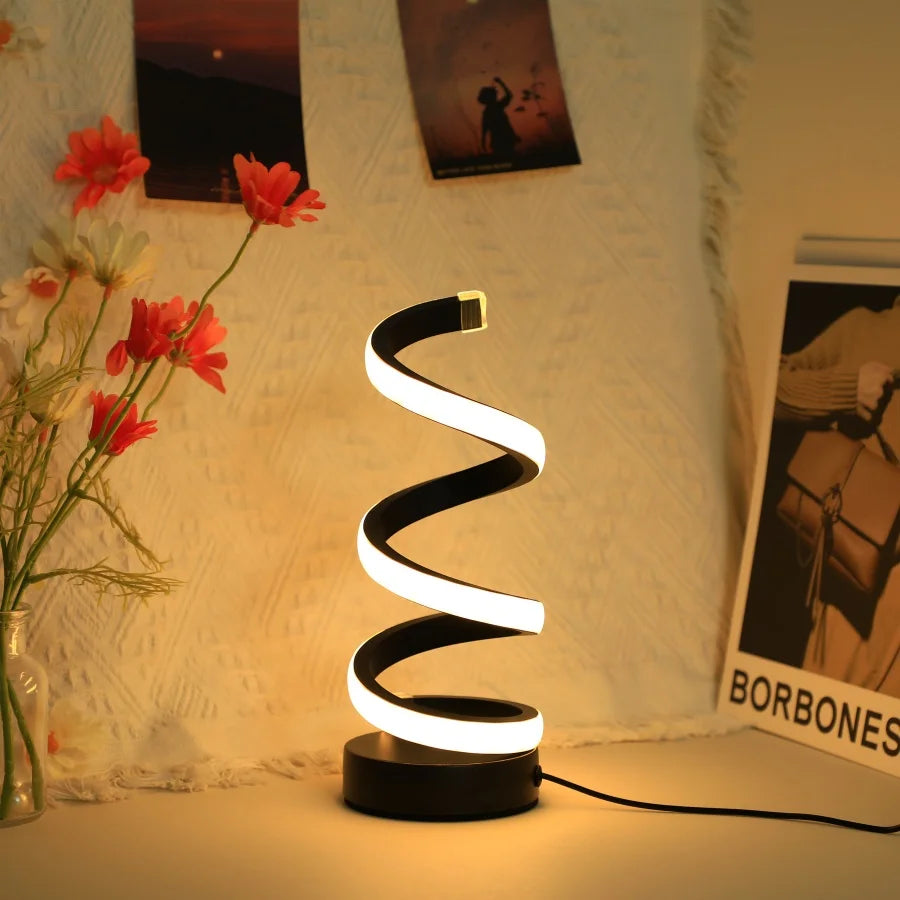 Lampe de Chevet Spiral LED – 3 Intensités