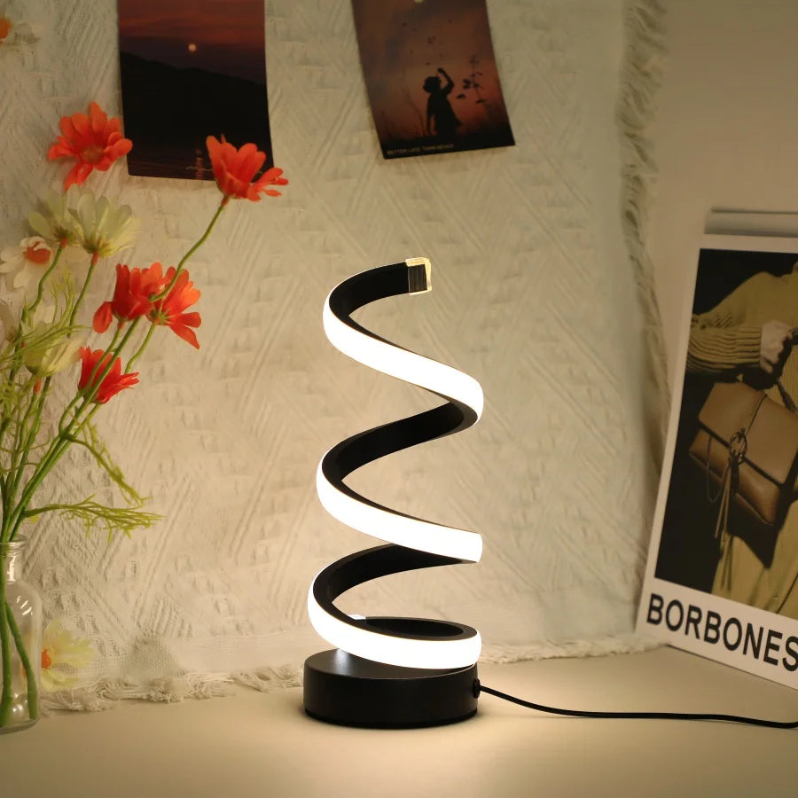 Lampe de Chevet Spiral LED – 3 Intensités
