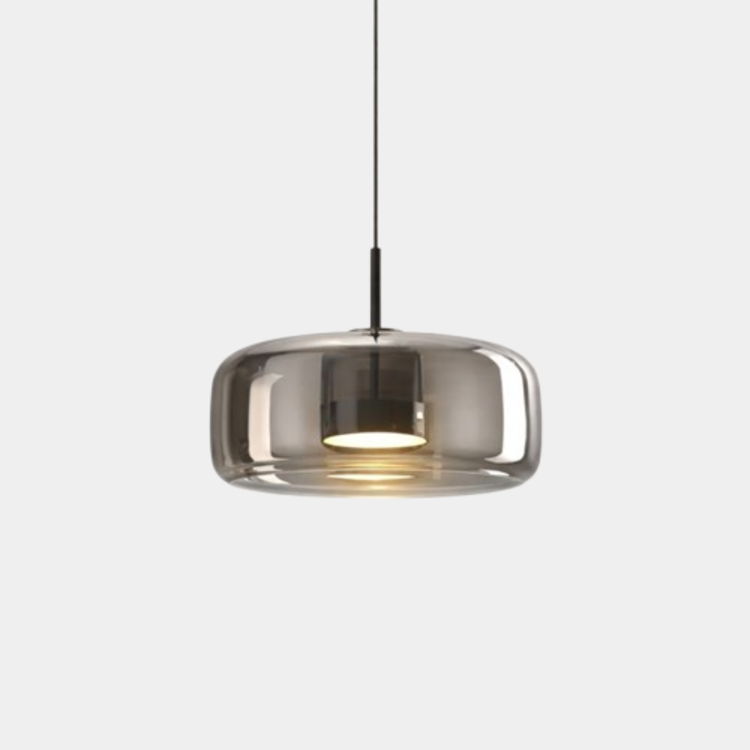 Suspension Design en Verre Fumé