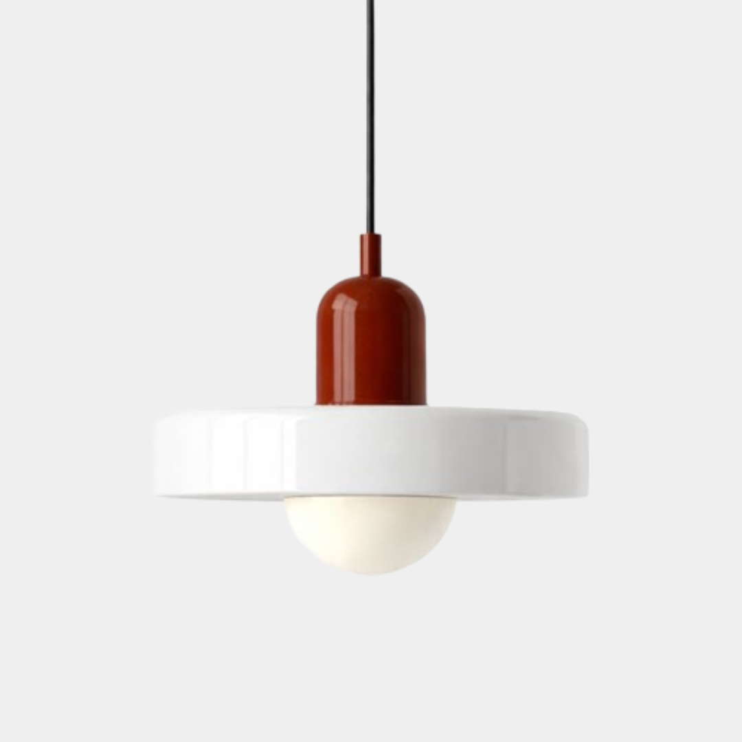 Suspension Nordique en Verre Crème – Douille E27