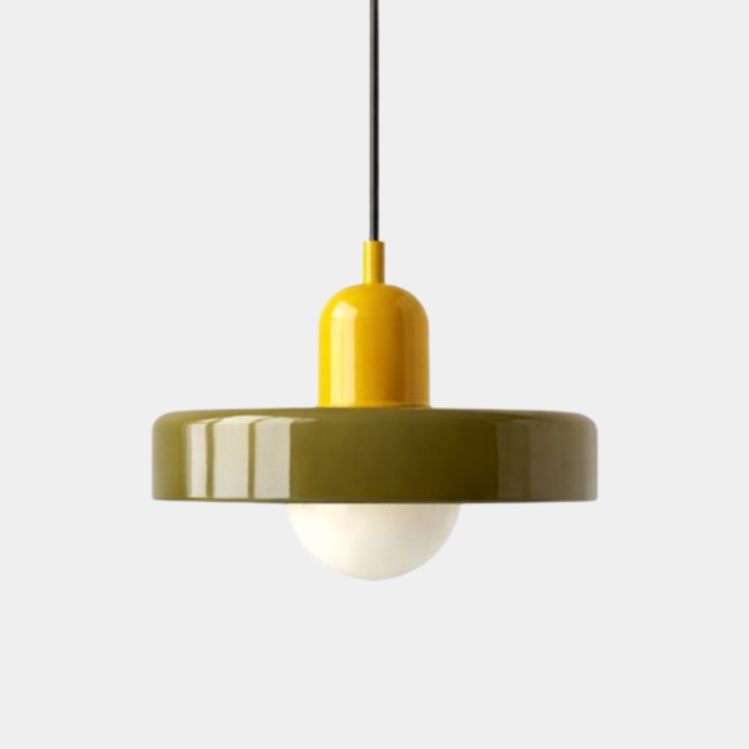 Suspension Nordique en Verre Crème – Douille E27