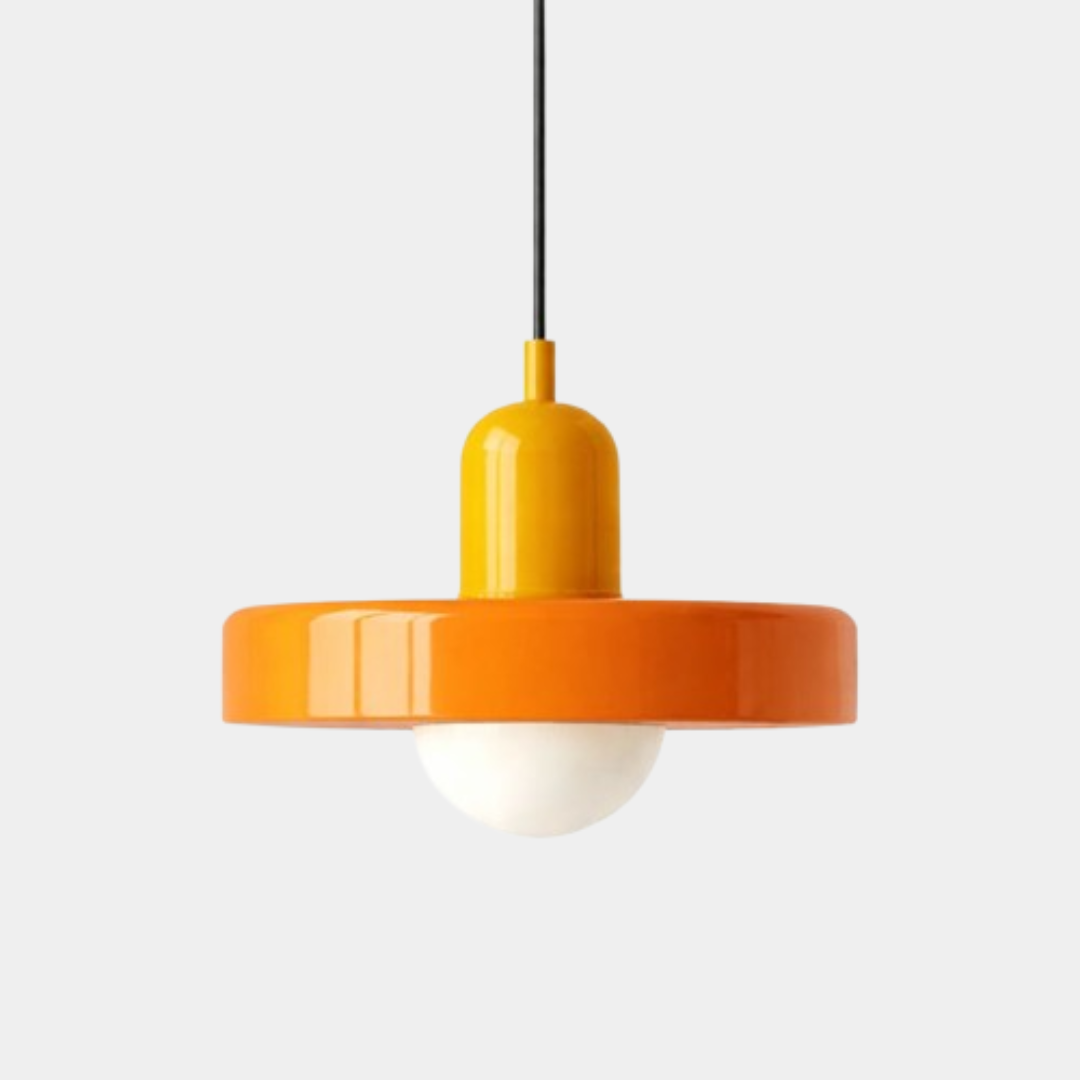 Suspension Nordique en Verre Crème – Douille E27