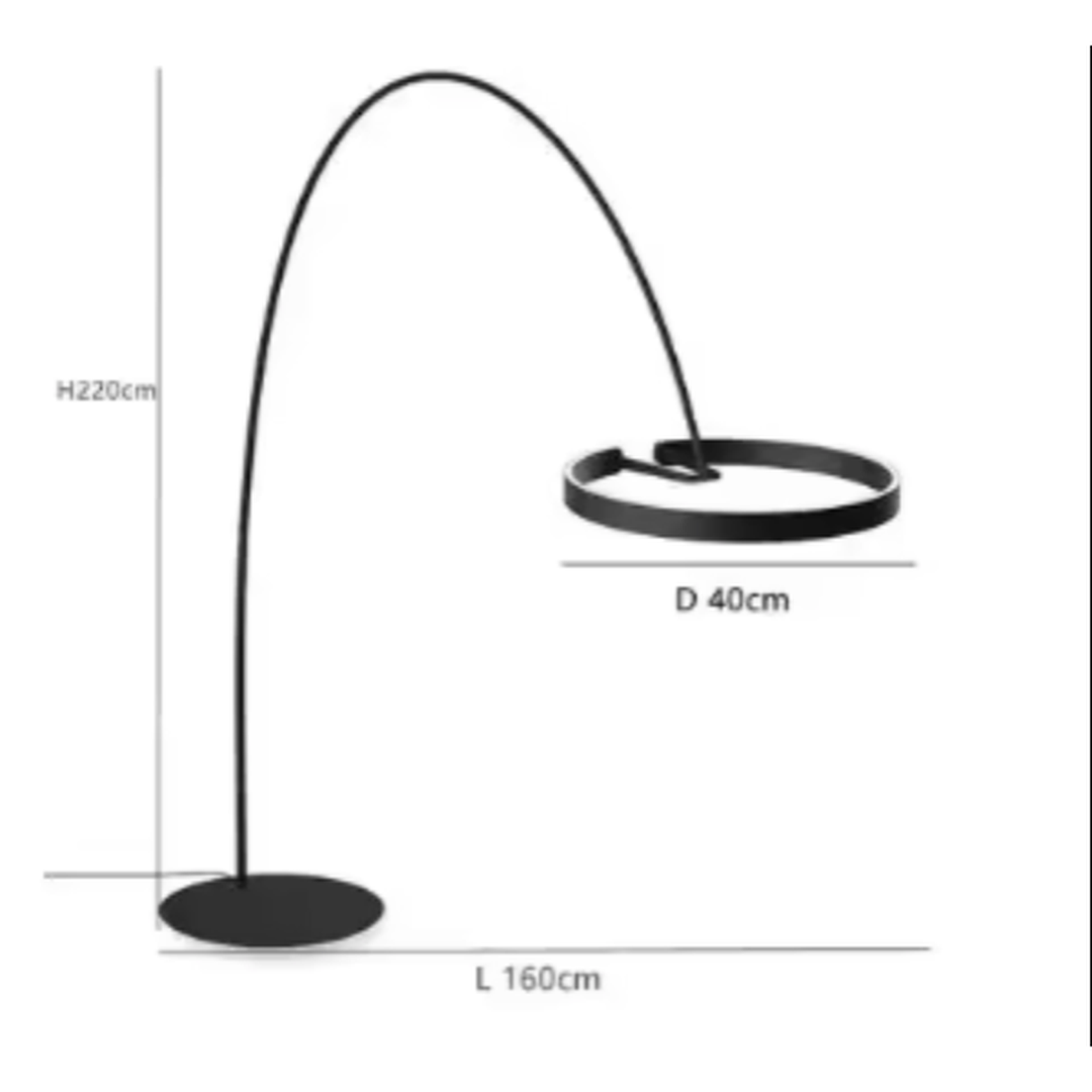 Lampadaire Arc LED – Éclairage Double, Design Minimaliste