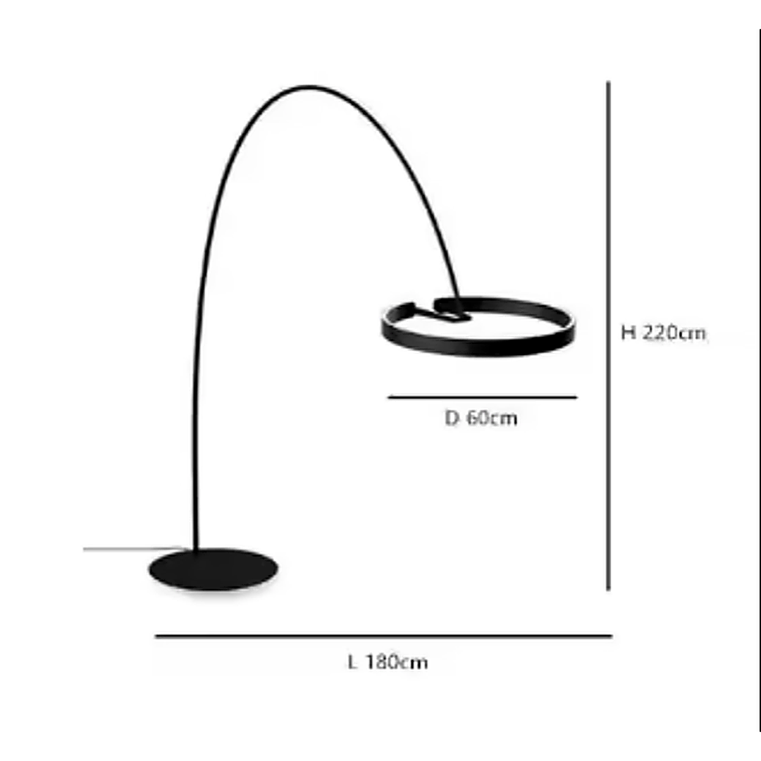 Lampadaire Arc LED – Éclairage Double, Design Minimaliste