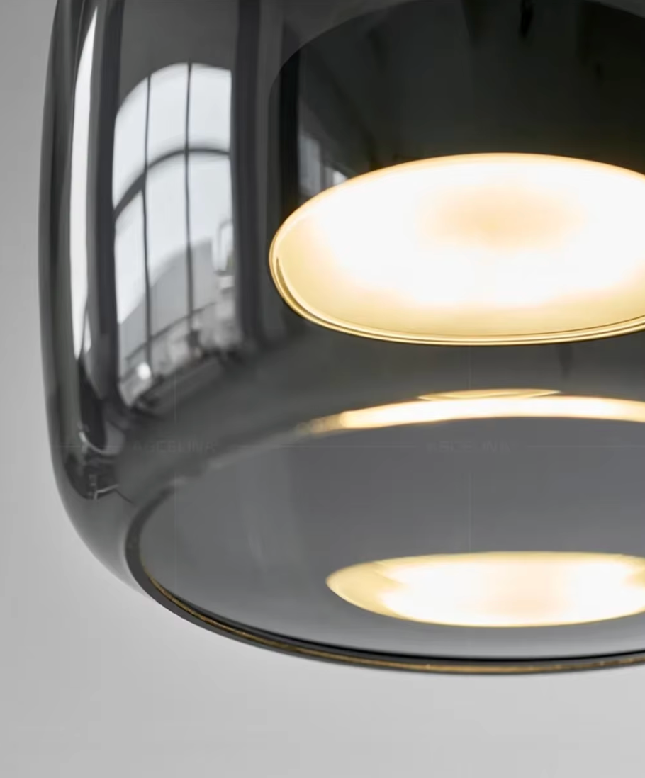 Suspension Design en Verre Fumé