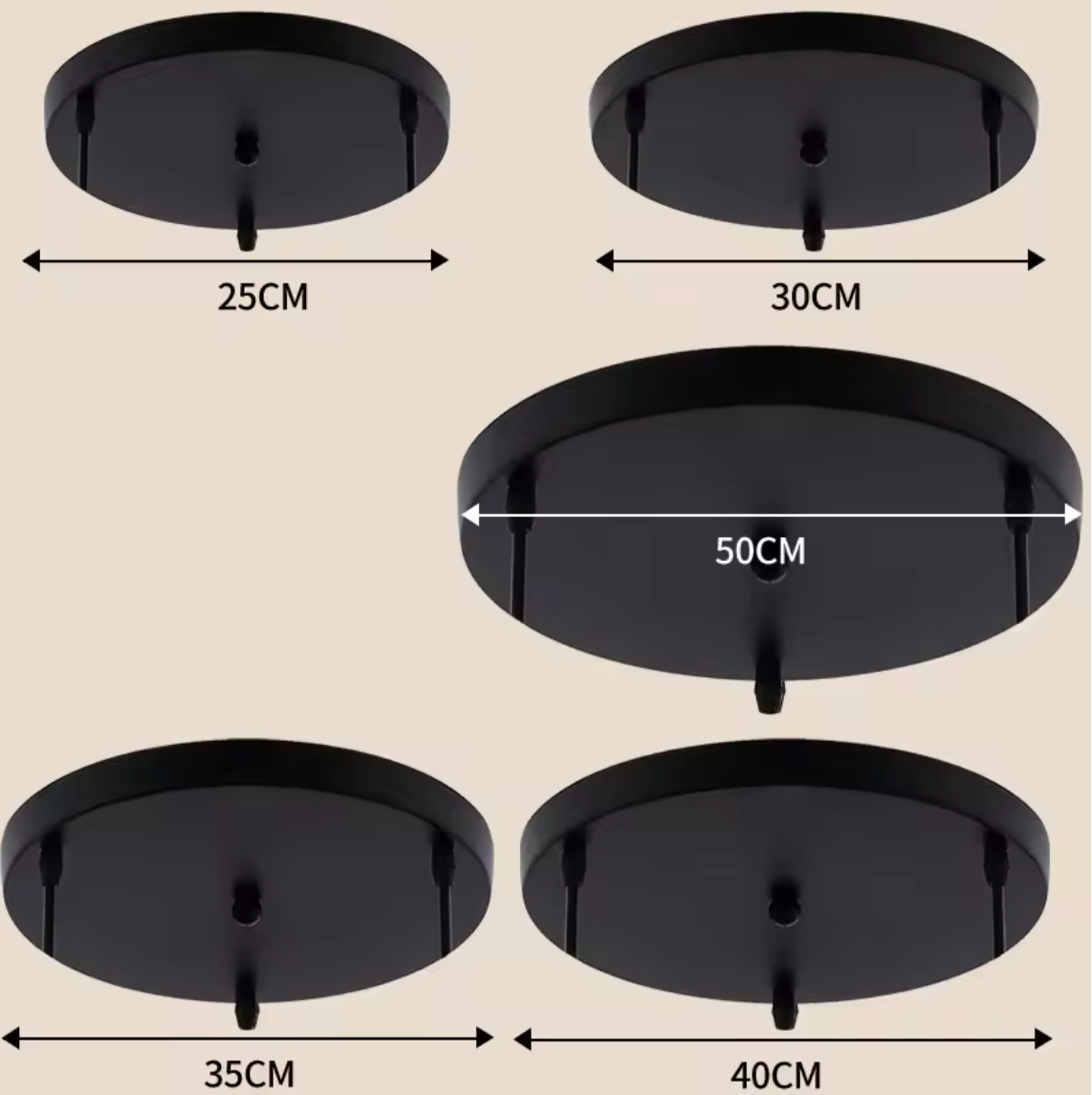 Platine de Plafond Universelle – Support pour Lustres & Suspensions