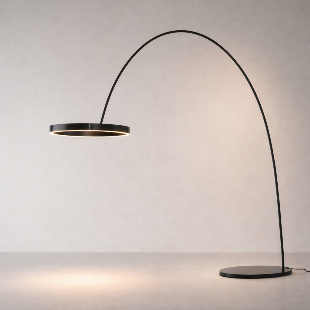 Lampadaire Arc LED – Éclairage Double, Design Minimaliste