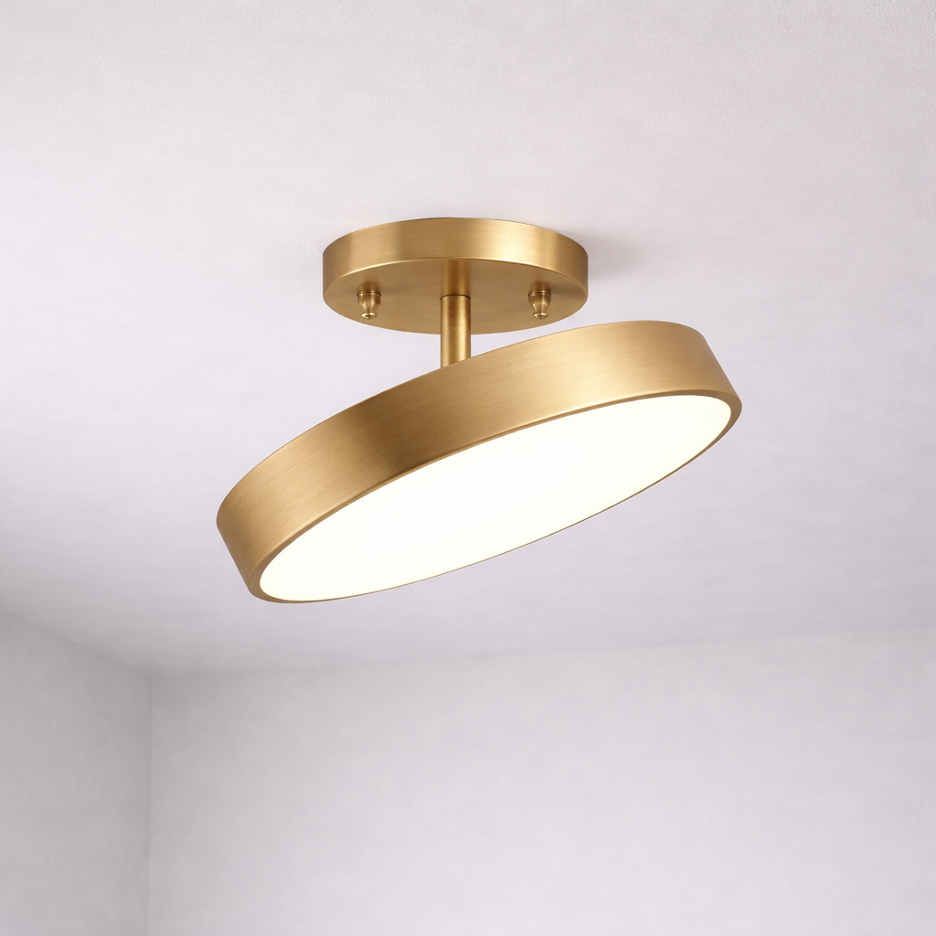 Lustre LED Cuivre Moderne