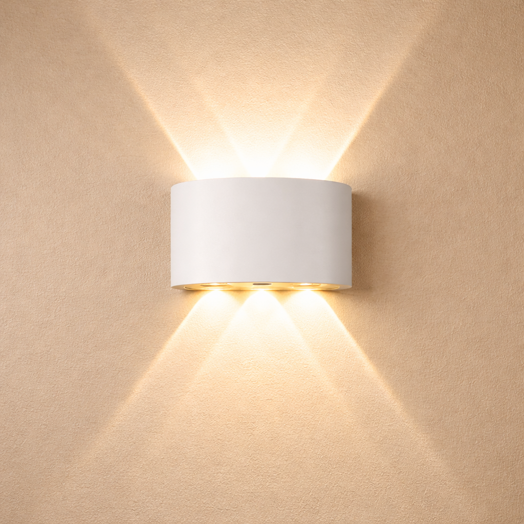 Applique Murale LED Architecturale IP65 — Effet Sablier (2 à 5 faisceaux)