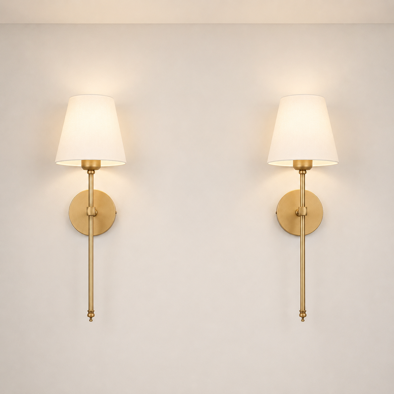 DUO D’APPLIQUES MURALES SANS FIL ÉLÉGANCE