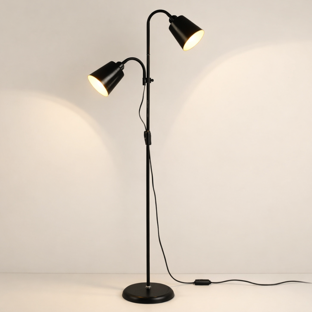 Lampadaire Double Tête Élégant